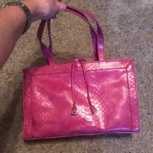 Pink leather purse